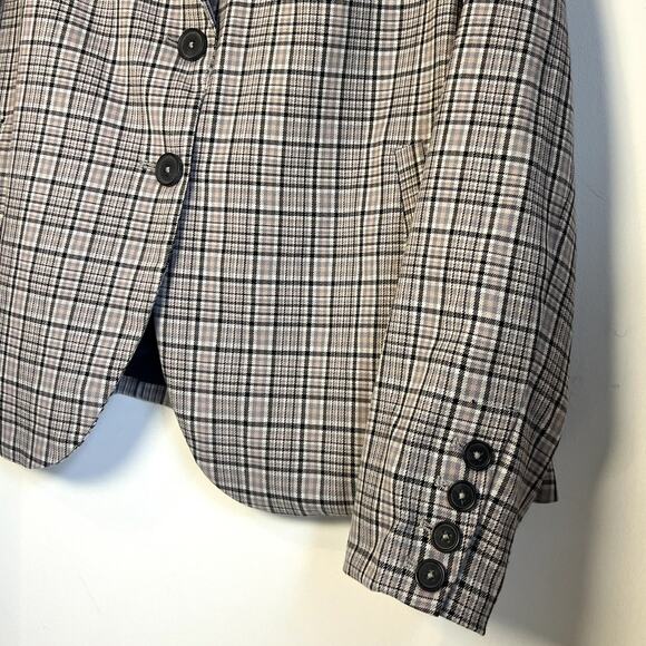 Free People We The Free Cali Plaid Blazer Size Large Relaxed Fit EUC - Picture 5 of 7